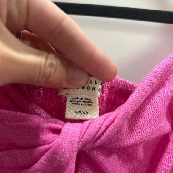 Billabong Hot Pink Puff Sleeve Maxi Dress - Picture 4 of 9